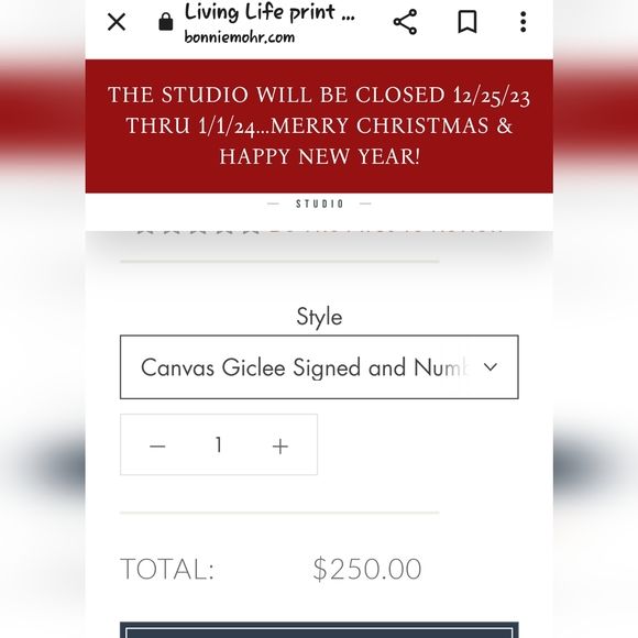 Living Life Bonnie Mohr Authentic Canvas signed and numbered Artwork - Picture 13 of 16